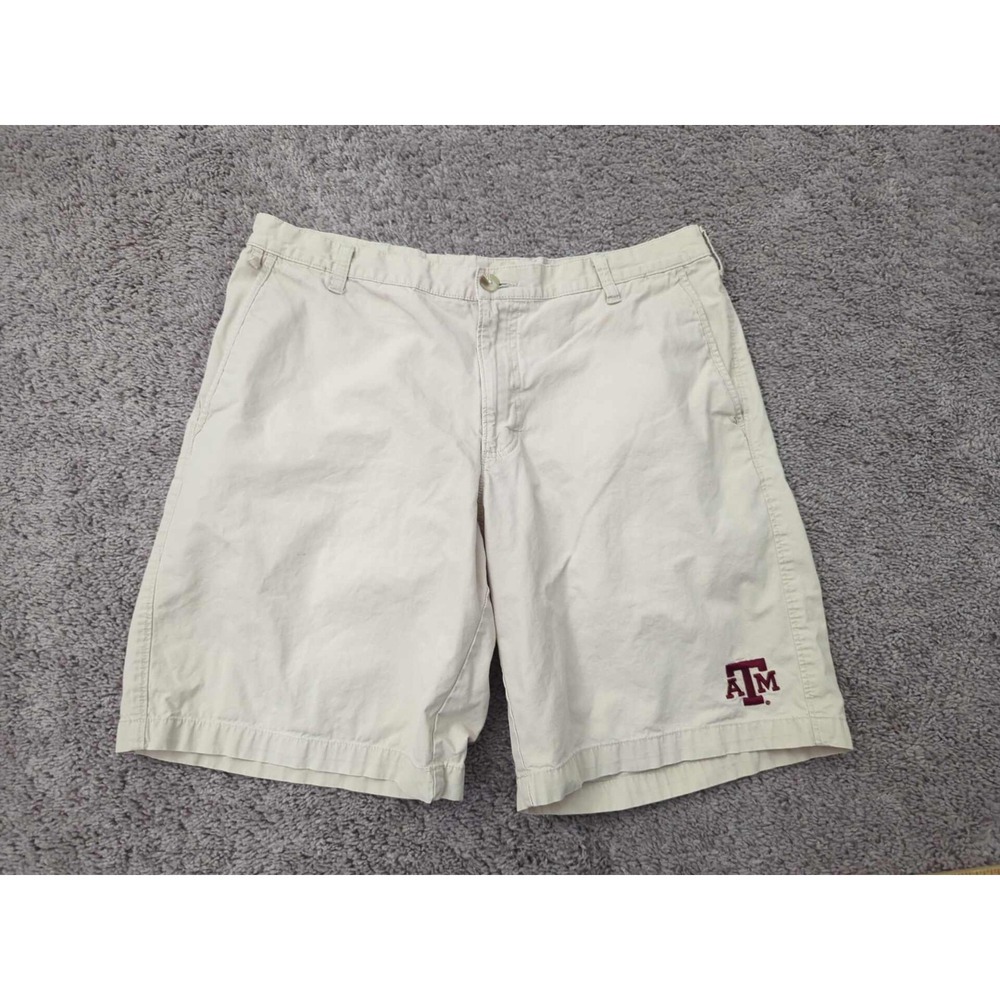 Texas A&M Aggies Shorts Mens 36W NCAA Columbia Sportswear PFG Beige